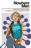 NOWHERE MEN TP VOL 01 FATES WORSE THAN DEATH (TEAL SHIRT) (A