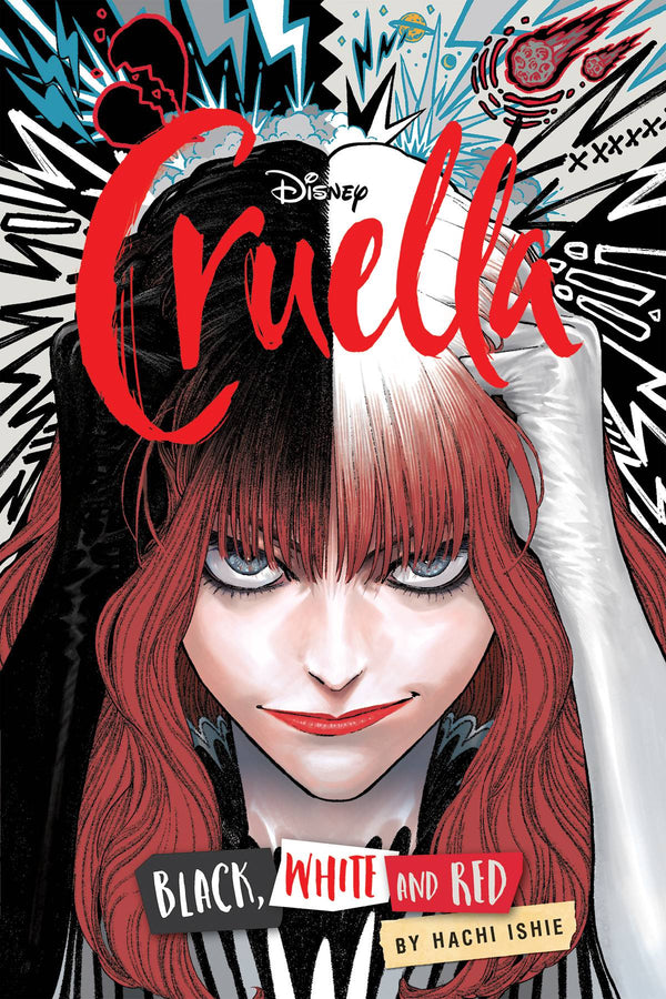 DISNEY CRUELLA MANGA BLACK WHITE & RED GN