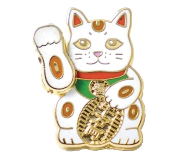 LUCKY CAT WHITE PIN